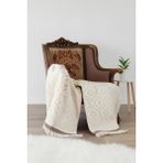 Orbit %100 Pamuk Premium Çok Amaçlı Tv Battaniyesi - 130X170 cm Etnik Desenli Diz Battaniyesi, Yumuşak Doku Piknik Örtüsü ve Dekoratif Yatak Odası Pikesi (650 Gr) - Camel - 130 x 170 cm