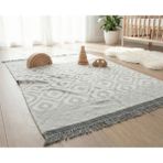 Orbit %100 Pamuk Premium Çok Amaçlı Tv Battaniyesi - 130X170 cm Etnik Desenli Diz Battaniyesi, Yumuşak Doku Piknik Örtüsü ve Dekoratif Yatak Odası Pikesi (650 Gr) - Füme - 130 x 170 cm