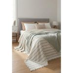 Orbit %100 Pamuk Saf Müslin Örtü (230X250) | Yumuşak Dokulu 4 Mevsim Pike & Koltuk Şalı - Mint