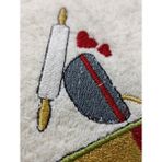 Orbit 3’lü 30X50 cm Nakışlı Mutfak Havlusu Seti | %100 Pamuksu Dokulu Süper Emici El & Yüz Havlusu | Dekoratif Nakış Desenli, Yumuşak, Dayanıklı, Çok Amaçlı Kullanım (3 Farklı Renk & 4 Desen) - 001-Renkli - Kase