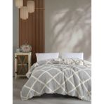 Orbit Home Terry %100 Pamuk 4 Katlı Müslin Çift Kişilik Yatak Örtüsü - Çok Amaçlı Pike & Koltuk Şalı & Bebek Oyun Matı - Gri - 230 x 250 cm