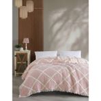 Orbit Home Terry %100 Pamuk 4 Katlı Müslin Çift Kişilik Yatak Örtüsü - Çok Amaçlı Pike & Koltuk Şalı & Bebek Oyun Matı - Pudra - 230 x 250 cm