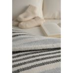 Orbit Pamuklu Çift Kişilik Pike ve Yatak Örtüsü - 220X240 cm Dokuma, Püsküllü, Çizgili Tasarım, Makinede Yıkanabilir - Lacivert