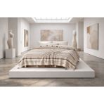 Orbit Pamuklu Çift Kişilik Pike ve Yatak Örtüsü - 220X240 cm Dokuma, Püsküllü, Çizgili Tasarım, Makinede Yıkanabilir - Vizon - Gri