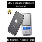 Orbitmoon Otomatik Kapanma Kalibrasyon Lcd Ekranlı Tartı 200 G Kapasite 0.01 Hassasiyet Hassas Cep Terazisi
