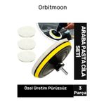 Orbitmoon Premium Pürüzsüz Parlatıcı Etkili Yüzey Sağlayan 3 Yün Keçeli Pasta Cila Başlıklı Araba Seti
