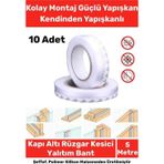 Orbitmoon Ses Böcek Toz Önleyici Rüzgar Kesici Kapı Pencere Isı Izolasyon Yalıtım Şeffaf Şerit Bant 5mt 10Adet