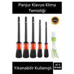 Orbitmoon Yeni Seri Pratik Islak Kuru Otomobil Oto Araç Araba Klima Temizlik Detay Fırçası 5+1 Set