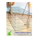 ORBO Köpek/kedi Çiti Kafesi 120cm.x60cmx60cm- * I Tip* Oyun Eğitim Alanı 8 Parça Panel Çit- Siyah.