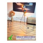 ORBO - Köpek/kedi Çiti Kafesi 120cm.x60cmx60cm- * L Tip* Oyun Eğitim Alanı 11 Parça Panel Çit-