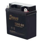 Orbus 12N5-BS 12 V 5 Amper Asit İçinde Karbon Motosiklet Aküsü