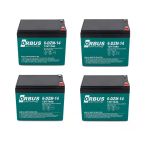 Orbus 12V 14 Ah Elektrikli Bisiklet Aküsü Deep Cycle 4 Lü Set
