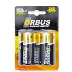 Orbus 2'li Alkaline LR20 Büyük Pil