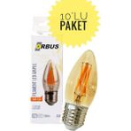 Orbus 4w E27 Duy Amber Sari Işik Mum Avize Led Ampul - Sarı - 1 - 10 W