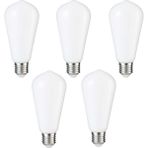 Orbus 5li Milky ST6W LED Filament Ampul – Beyaz Cam, Sarı Işık, 6W 540 Lümen E27 Duy - 5Lİ