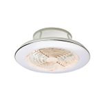 Orbus (ORB-VL1) Uzaktan kumandalı ledli tavan vantilatörü 30w dc motor 70w led sarı 3000k-6500k beyaz ŞEFFAF PERVANE, BEYAZ METAL KASA, AHŞAP GÖRÜNÜMLÜ PLASTİK FAN KAPAĞI