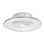 Orbus (ORB-VL2) Uzaktan kumandalı ledli tavan vantilatörü 35w dc motor 70w led sarı 3000k-6500k beyaz ŞEFFAF PERVANE, BEYAZ METAL KASA, BEYAZ PLASTİK FAN KAPAĞI