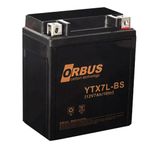 Orbus YTX7L-BS 12 Volt 7 Amper Asit İçinde Karbon Bisiklet Aküsü