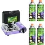 Orcamp Mini Çantalı Kamp Ocağı Mor 4 Kartuşlu Set - standart - Renkli