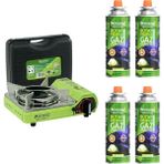 Orcamp Mini Çantalı Kamp Ocağı Yeşil 4 Kartuşlu Set - standart - Renkli