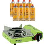 Orcamp Mini Portatif Kamp Ocağı Yeşil + 8 Evolite 227 gr Gaz Kartuşu EVO-006-A7
