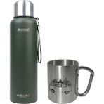 Orcamp OUT-5100 1500 ml Çelik Termos + OUT-1850 Inox Çelik Bardak