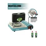 Orcamp Pro Portatif Seramik Kamp Ocak Ck-508 Gaz Stop Emniyetli 2 Adet 227 Kartuş