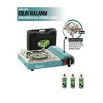 Orcamp Pro Portatif Seramik Kamp Ocak Ck-508 Gaz Stop Emniyetli 3 Adet 227 Kartuş