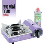 Orcamp Tekli Çantalı Mini Portatif Ocak CK-506 Mor 1.5 Kg Hafif Taşıma Özelliği ile Kamp İçin Uygun