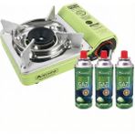 Orcamp Tekli Mini Portatif Ocak Yeşil + 3 Adet 227G Kartuş