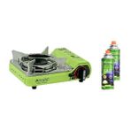 Orcamp Tekli Mini Portatif Ocak Yeşil+2 Adet Kartuş Kts-227 Orc-015-E2