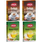 Orçel 2 Nane Limon + 2 Salep Aromalı Içecek Tozu Oralet Çay 4X200GR. - 1 kg