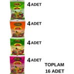 Orçel 4 Çeşit Karma Koli Aromalı Içecek Tozu Oralet Çay 300GR.X 16 Adet - 1 kg