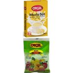 Orçel Muzlu Süt 200 gr + Kivi Aromalı İçecek Tozu 300 gr Oralet Çay - 500 gr
