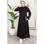 Orchid Style Arma Detaylı Kapşonlu Spor Elbise - Haki - 48