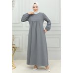 Orchid Style balon Kol Spor Elbise - Siyah - 44