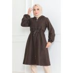 Orchid Style spor Kaşe Kaban - Zümrüt Yeşili - 42