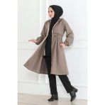 Orchid Style spor Kaşe Kaban - Zümrüt Yeşili - 44