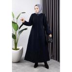 Orchid Style Yakası Kürklü Kaşe Kaban - Zümrüt Yeşili - 44