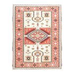 Orchis El Dokuma Geometrik Tasarımlı Yün Halı 221x288 cm