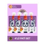 Ördek & Bal Kabak Kedi Et Ezmesi Kedi Ödül Maması Seti 4x90 gr