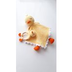 Ördek Uyku Arkadaşı ve Çıngırak Amigurumi Organik Oyuncak