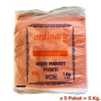 Ordinary Turuncu Market Poşeti Torbası Hışır Atlet Poşet Büyük Boy 30 x 60 CM 5 KG