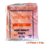 Ordinary Turuncu Market Poşeti Torbası Hışır Atlet Poşet Orta Boy 26 x 50 CM 5 KG