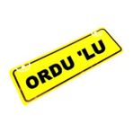ORDU 'LU Yazılı Sarı Dekor Plaka Sök Tak Pratik yeni nesil