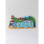 Ordu Polyester Kabartmalı Magnet 8X4 Cm Şehir Magneti Dekoratif Hediyelik Buzdolabı Süsü (Kod:1259)