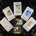 Ordu Yeşili Tarzı Sevimli Tarot Kart Destesi - 78 Kart, Renkli Büyü ve Tatlı Rehber Kitap Oyuncağı Kehanet Oyunu (Yurt Dışından)