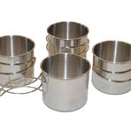 Oregon Trail - 500 ml Paslanmaz Çelik Katlanır Saplı Bardak - Kamp için (4'lü Set)