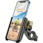 ÖREL Bisiklet Motosiklet Telefon Tutucu, Bisikletler Için Evrensel Motosiklet Telefon Tutucu, Dağ Bisikleti Scooter Telefon Tutucu, Yol Bisikletleri Için 360 Derece Dönebilir, - Siyah