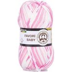 Ören Bayan Favori Baby El Örgü İpi, Pembe Beyaz Renkli, Bebek Yünü, Akrilik 652 numara